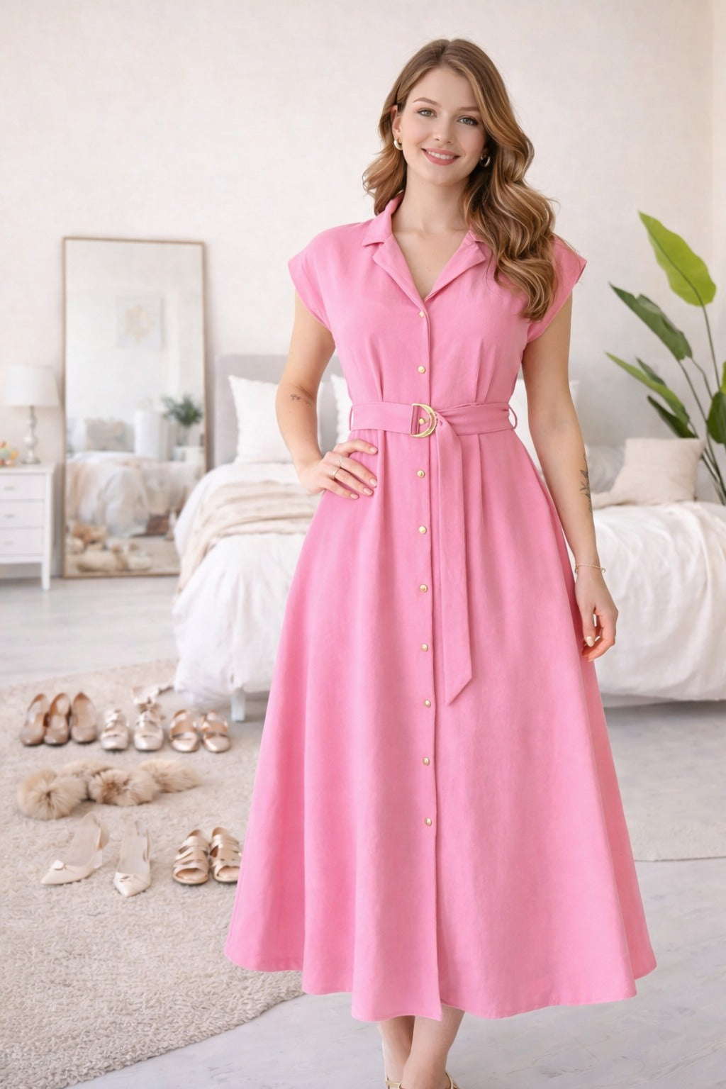 Sooraaya | Kleid mit Ringgürtel