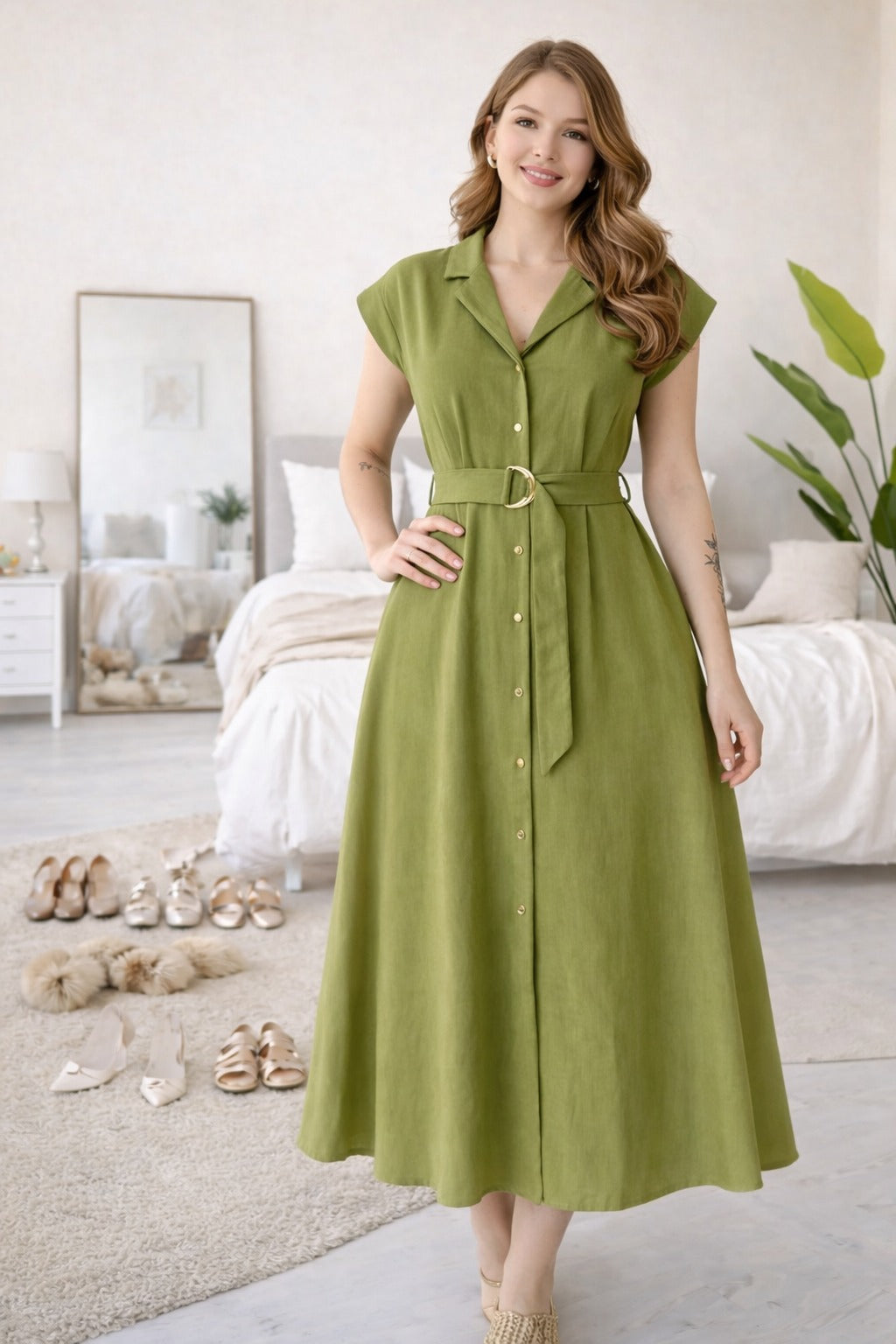 Sooraaya | Kleid mit Ringgürtel