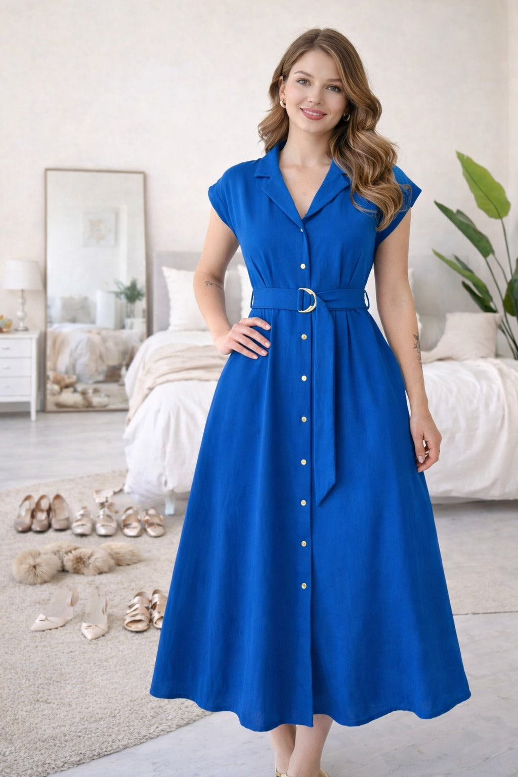 Sooraaya | Kleid mit Ringgürtel