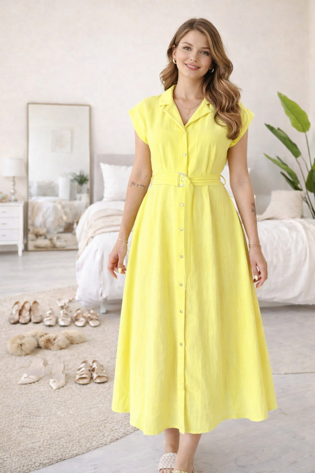 Sooraaya | Kleid mit Ringgürtel