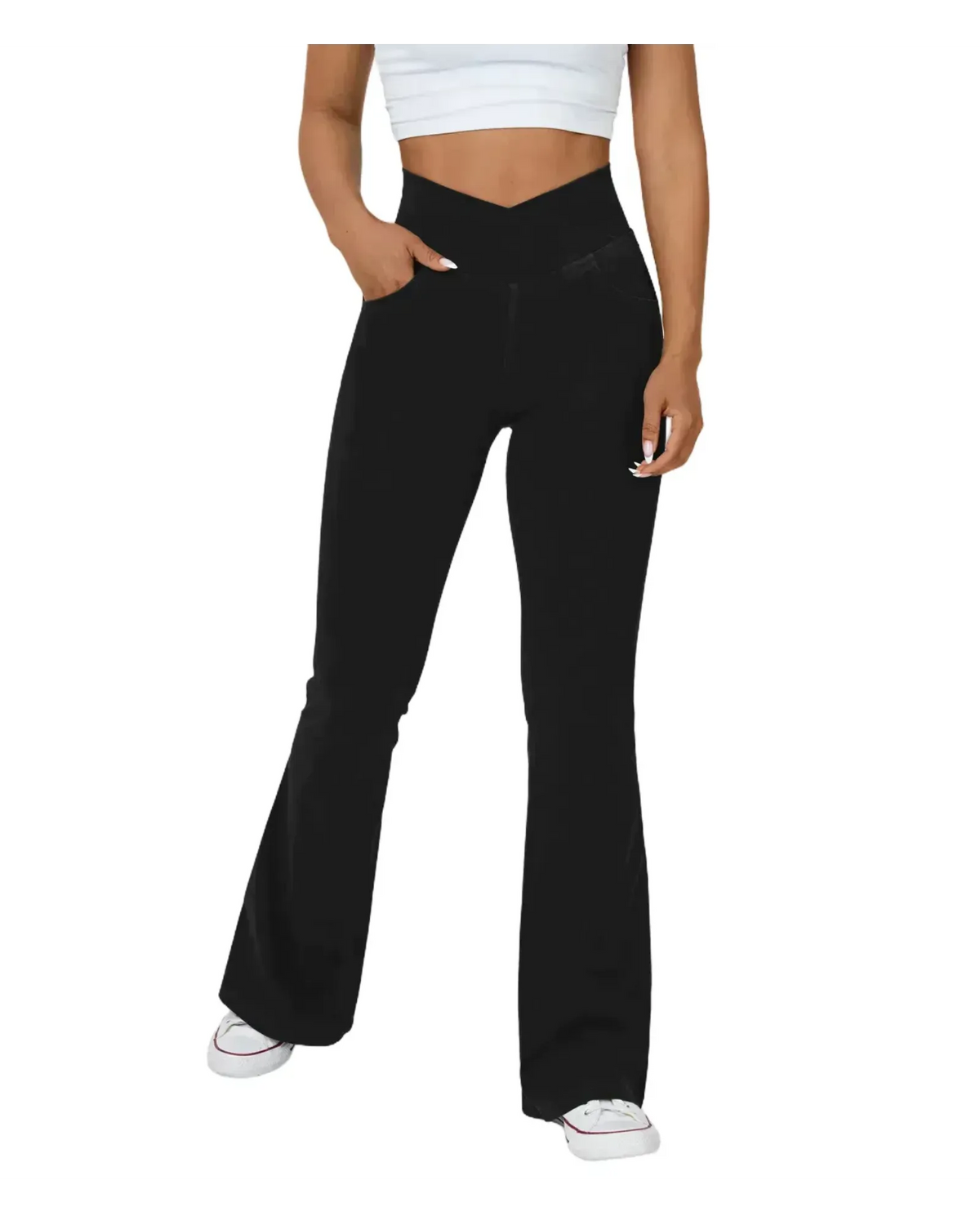 Damen Jeans mit ausgestelltem Bein und bequemem Sitz