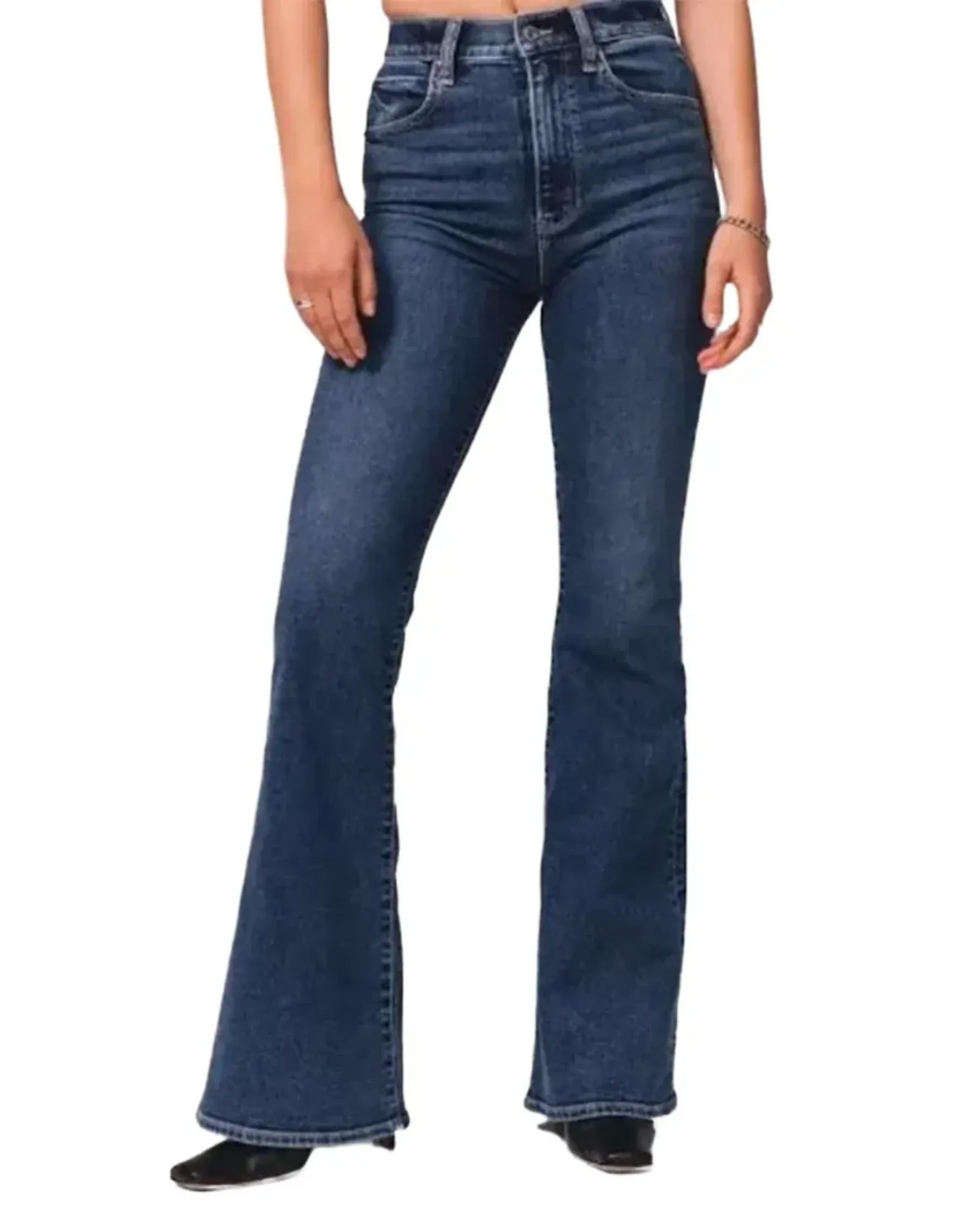 Damen Jeans mit ausgestelltem Bein und elastischem Komfort für Arbeit & Freizeit