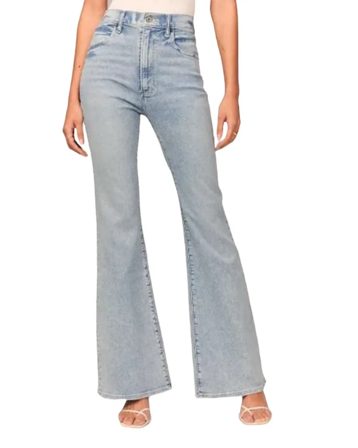 Damen Jeans mit ausgestelltem Bein und elastischem Komfort für Arbeit & Freizeit