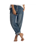 Damen Jeans mit weiter Passform und elastischem Material für Freizeit & Ferien