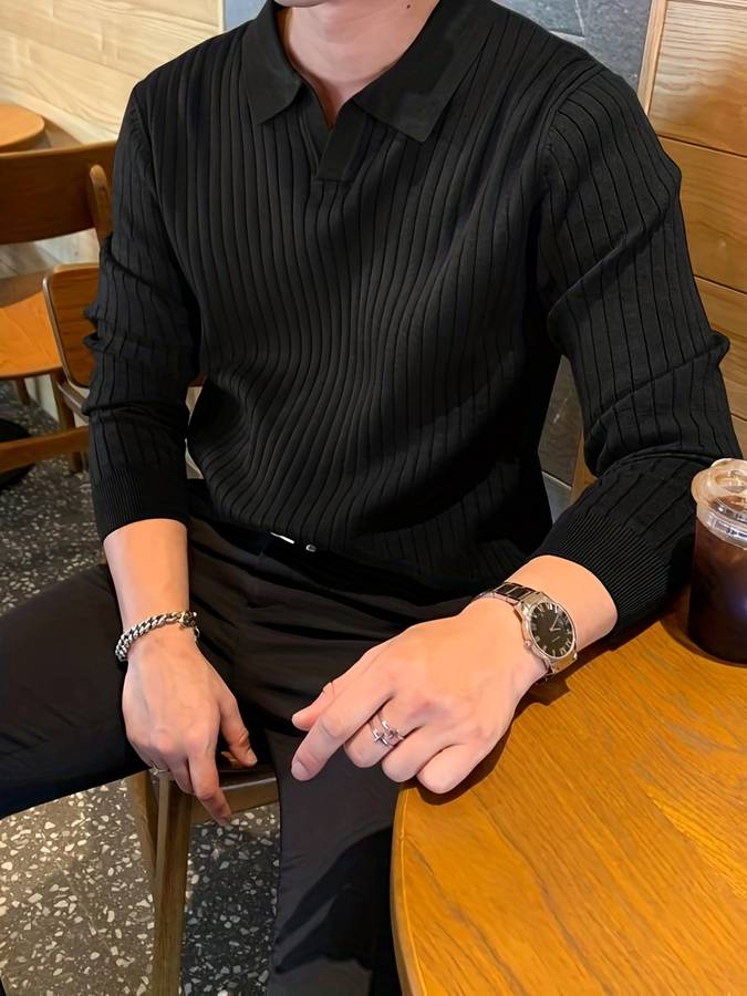 Leoaran |  Langarm Polo-Shirt