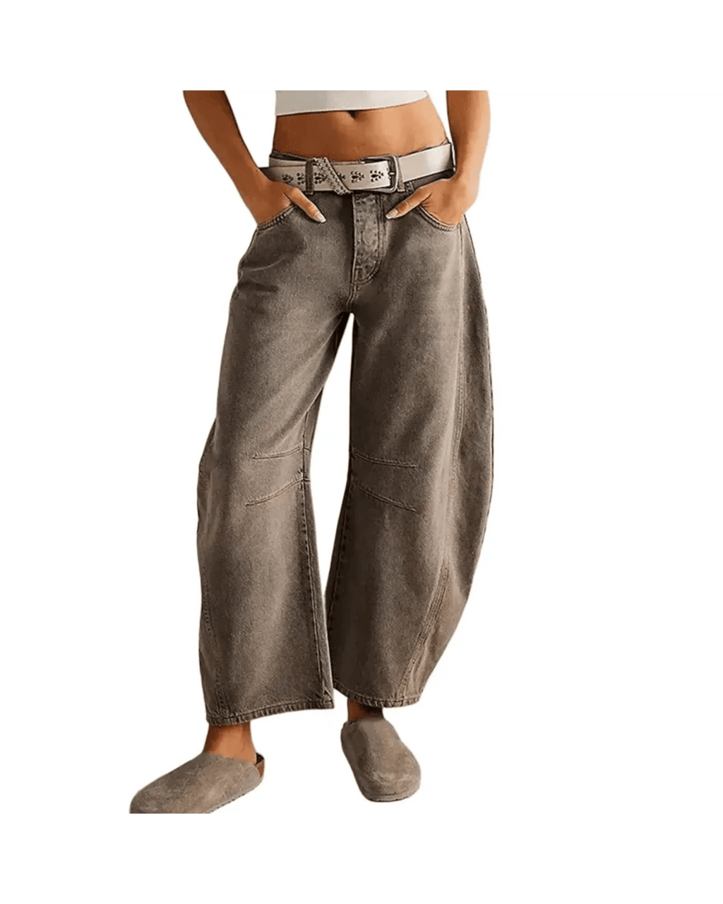 Damen Jeans mit weitem Bein und klarer Silhouette Büro & Freizeit