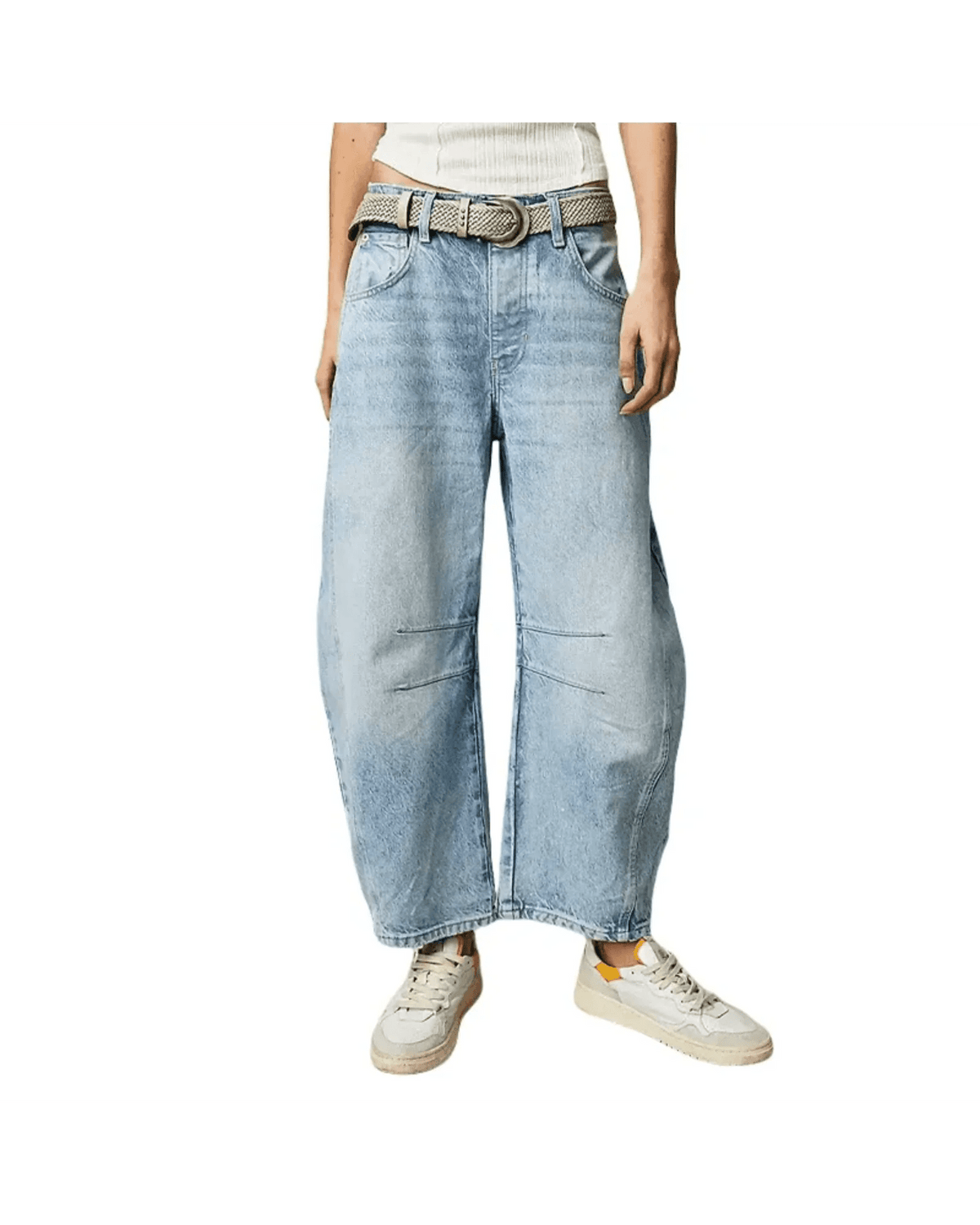 Damen Jeans mit weitem Bein und klarer Silhouette Büro & Freizeit