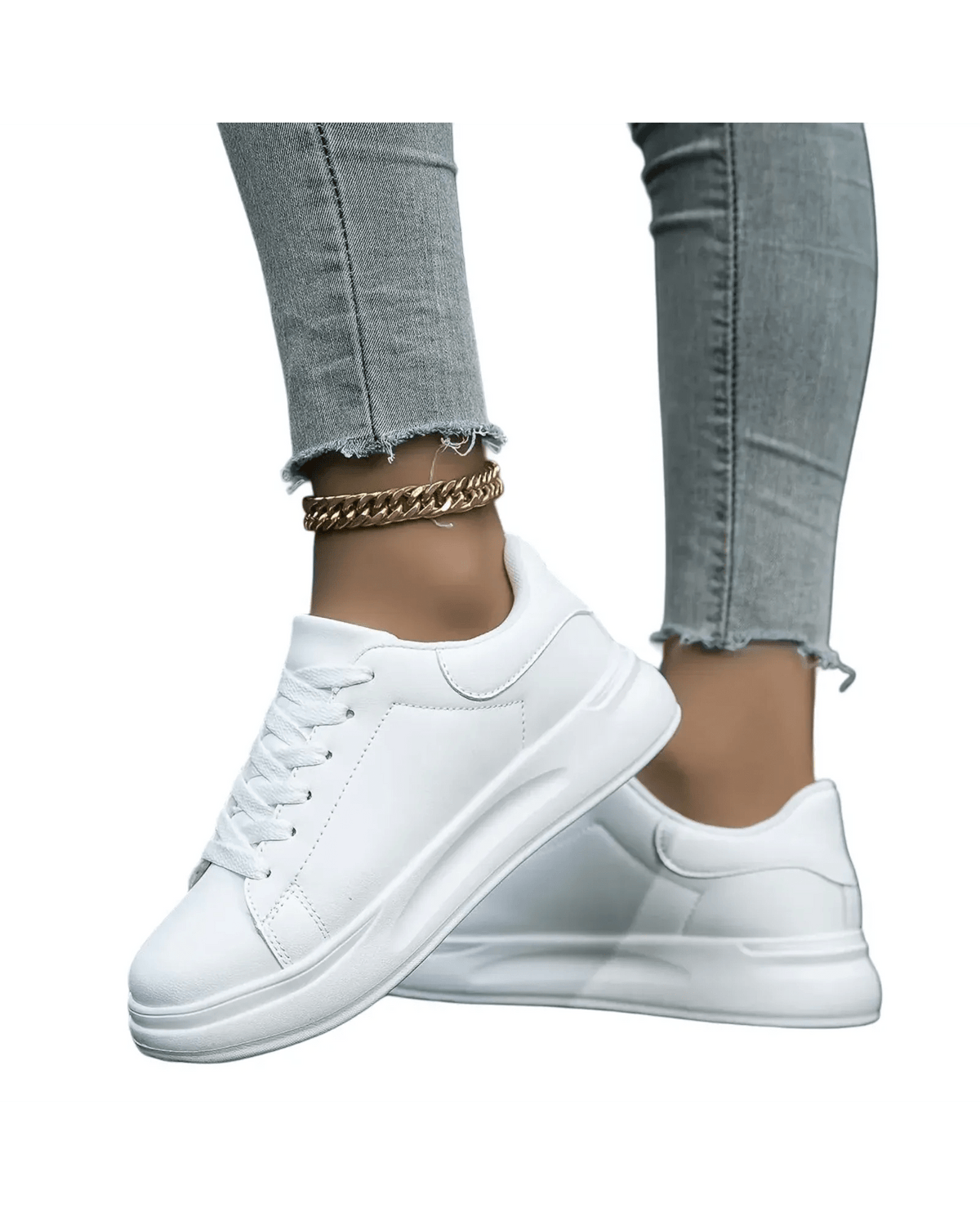 Kaufberg| Damen Sneaker weiß aus Glattleder für Arbeit & Freizeit