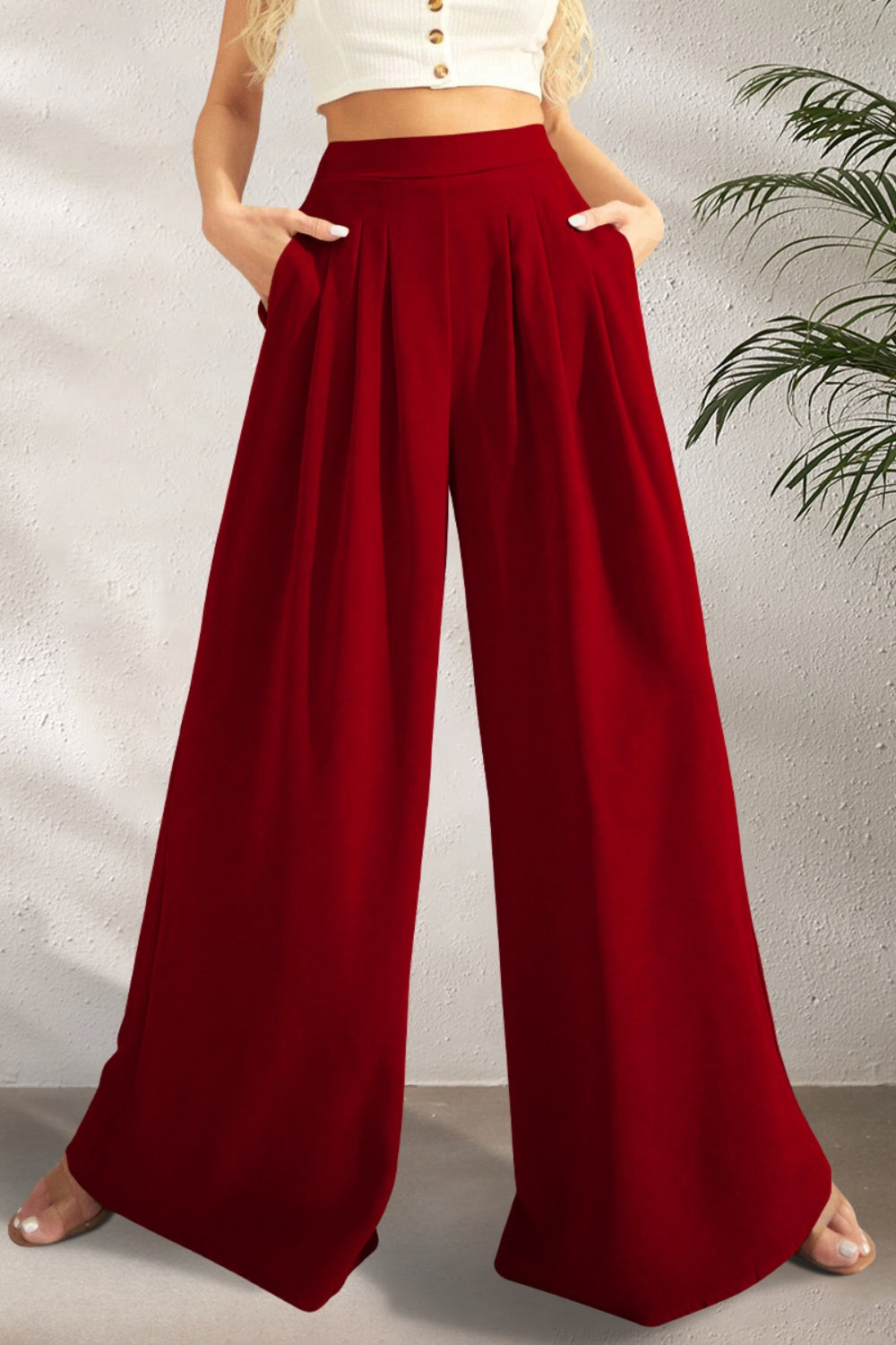 Clnaora | Weite Hose mit Hohem Bund