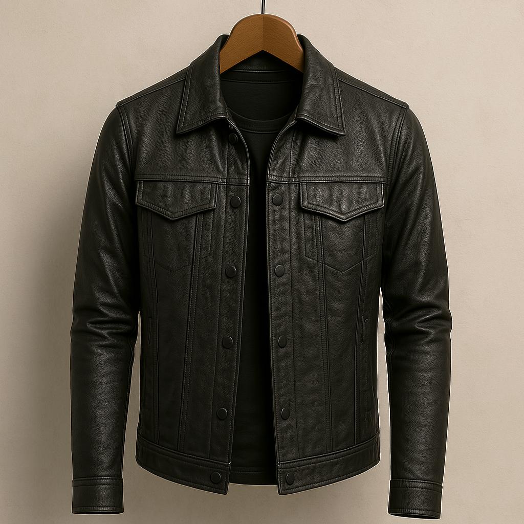 Samorr | Lässige Schlanke Passform LederJacke