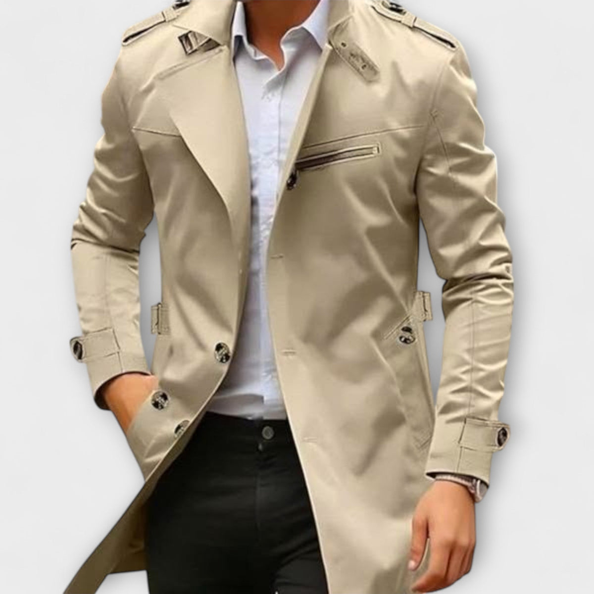 Jonelen | Klassischer Herren-Trenchcoat in Beige