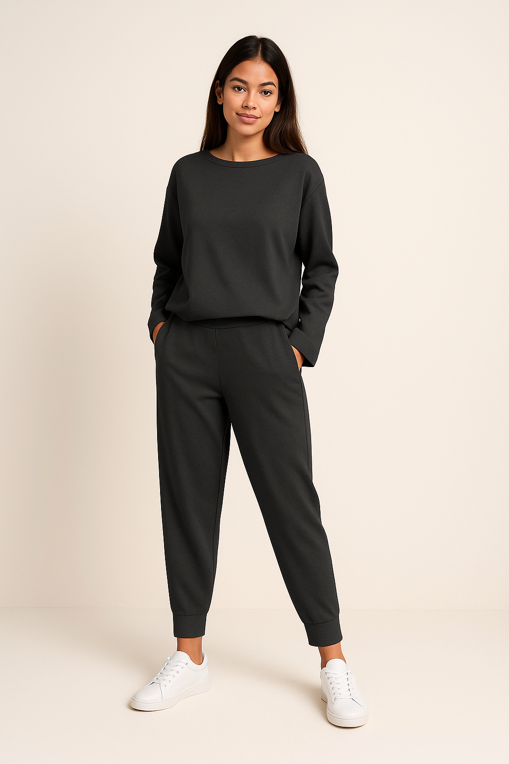 Damen Zweiteiler Luxe schlicht und bequem für Stil & Freizeit