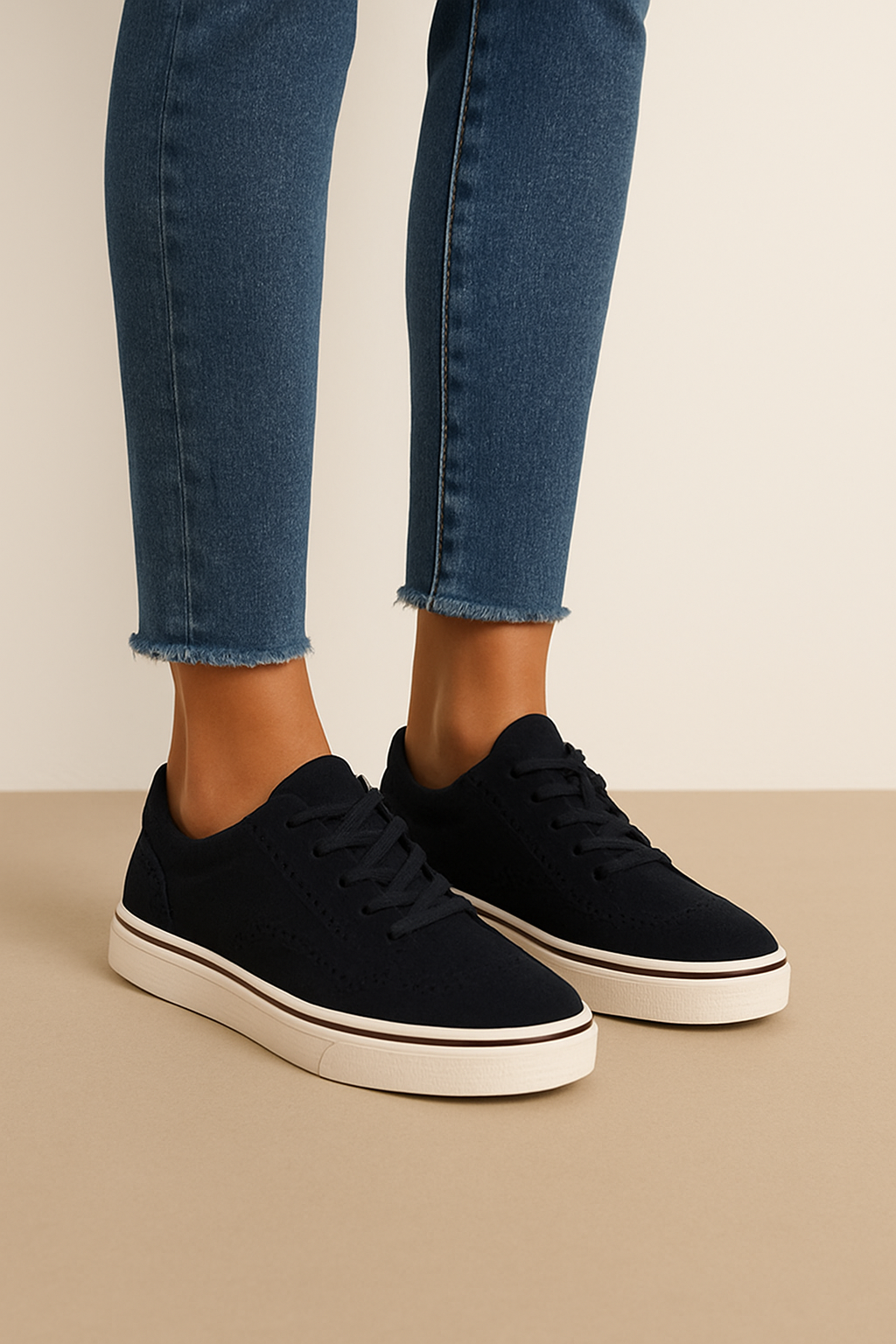 Kaufberg| Damen Sneaker zum Schnüren mit flacher Sohle für Sommer & Freizeit