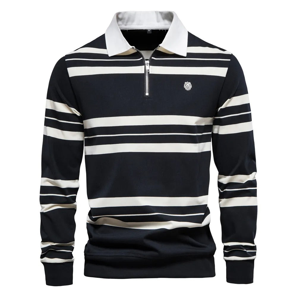 Maronan | Finesso Herren Langarm Polo-Shirt