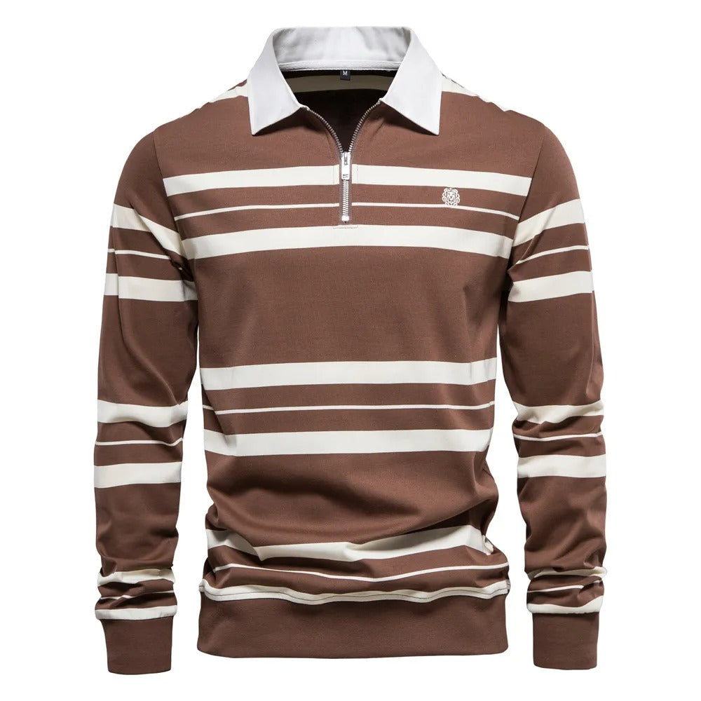 Maronan | Finesso Herren Langarm Polo-Shirt