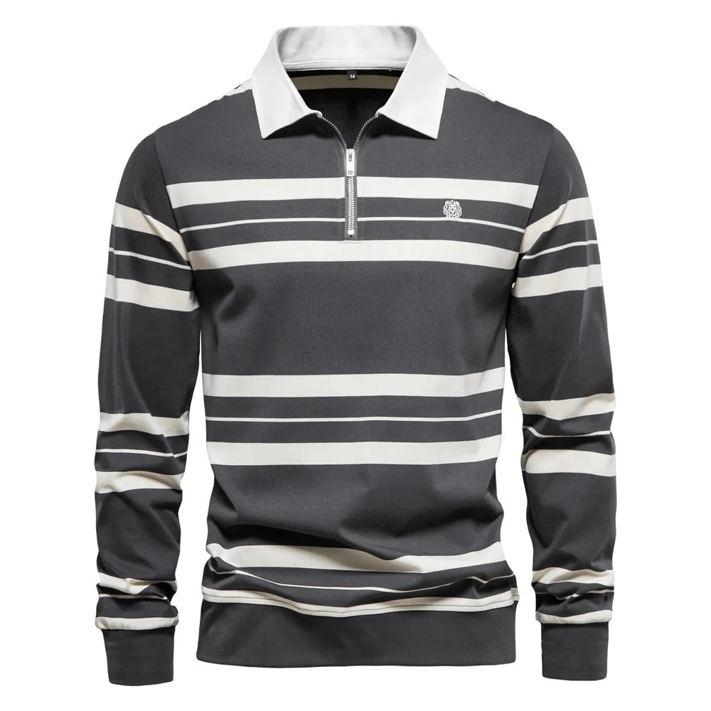 Maronan | Finesso Herren Langarm Polo-Shirt