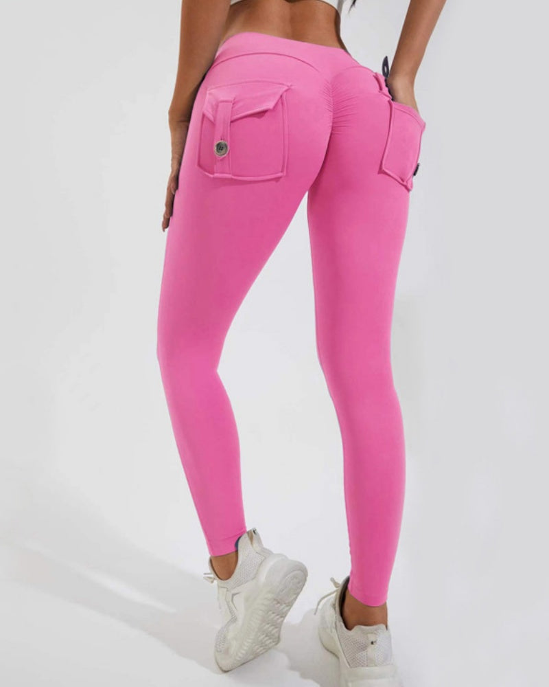 Fitness Leggings mit Cargo Taschen