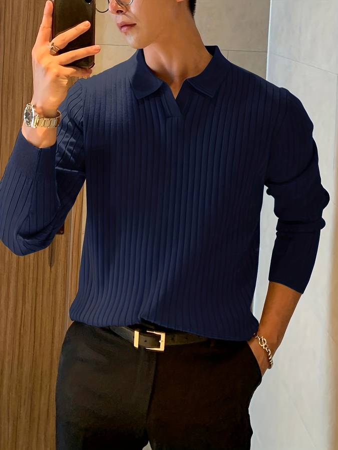 Leoaran |  Langarm Polo-Shirt