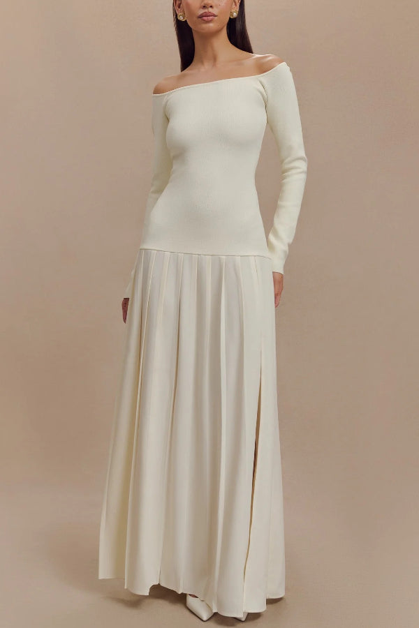 Tiaraora | Retro-Maxikleid mit Bardot-Ausschnitt
