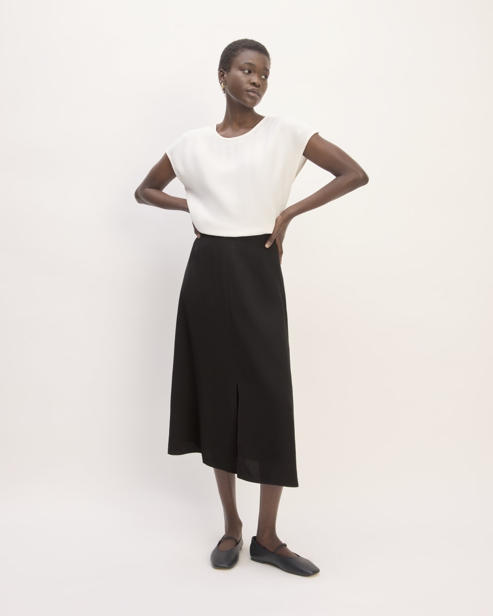 Gioraora | Schwarz Mini-Jacquard-Rock