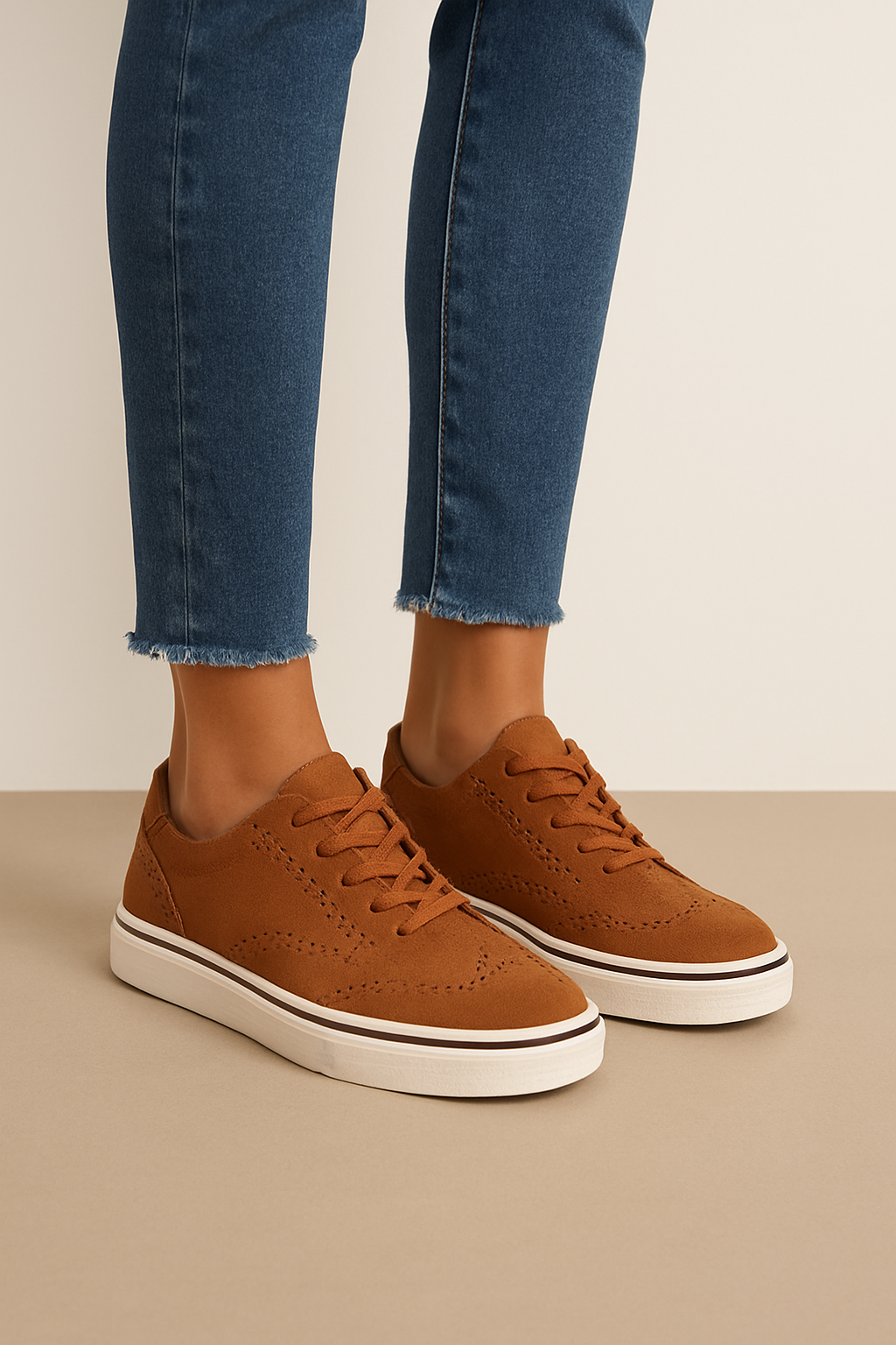 Kaufberg| Damen Sneaker zum Schnüren mit flacher Sohle für Sommer & Freizeit