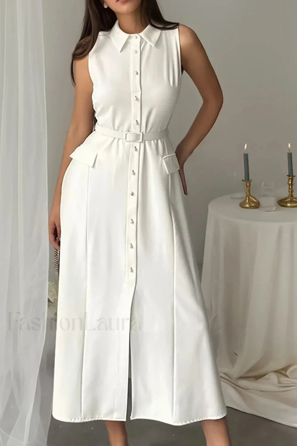 Kalieva | Elegantes Maxikleid ohne Ärmel