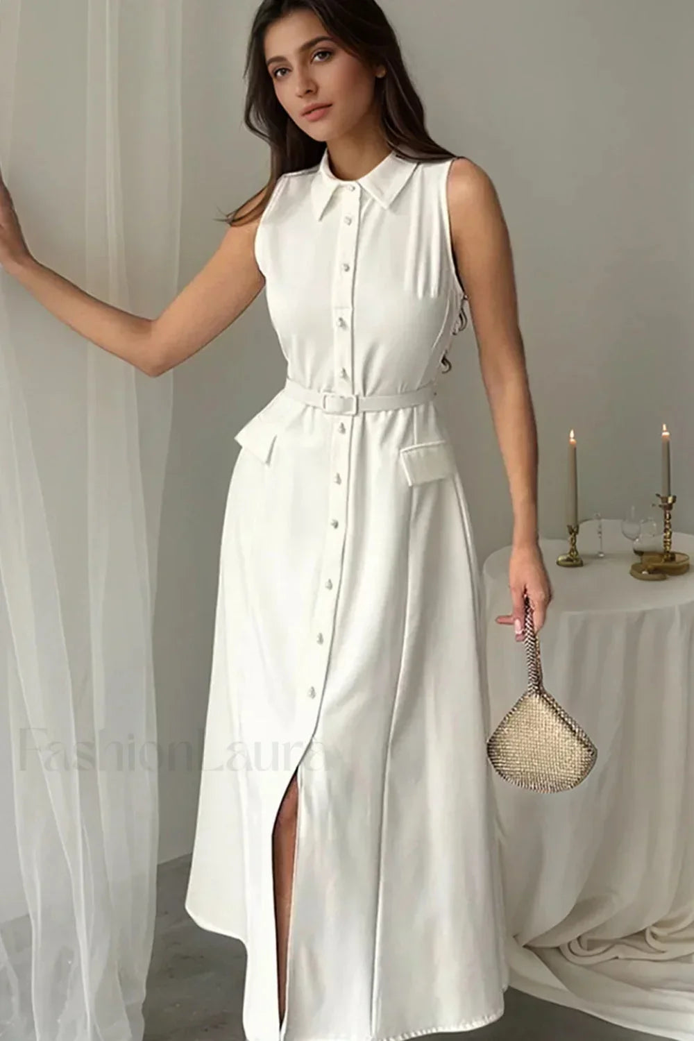 Kalieva | Elegantes Maxikleid ohne Ärmel