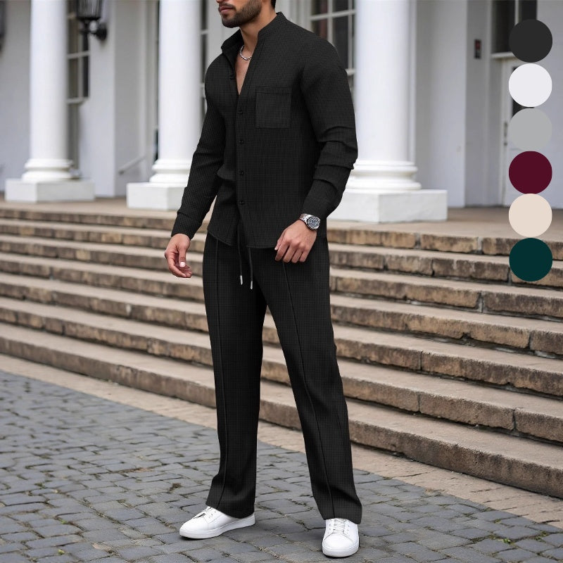 Benos | Casual Waffel Shirt Hosen Set