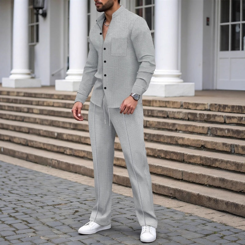Benos | Casual Waffel Shirt Hosen Set