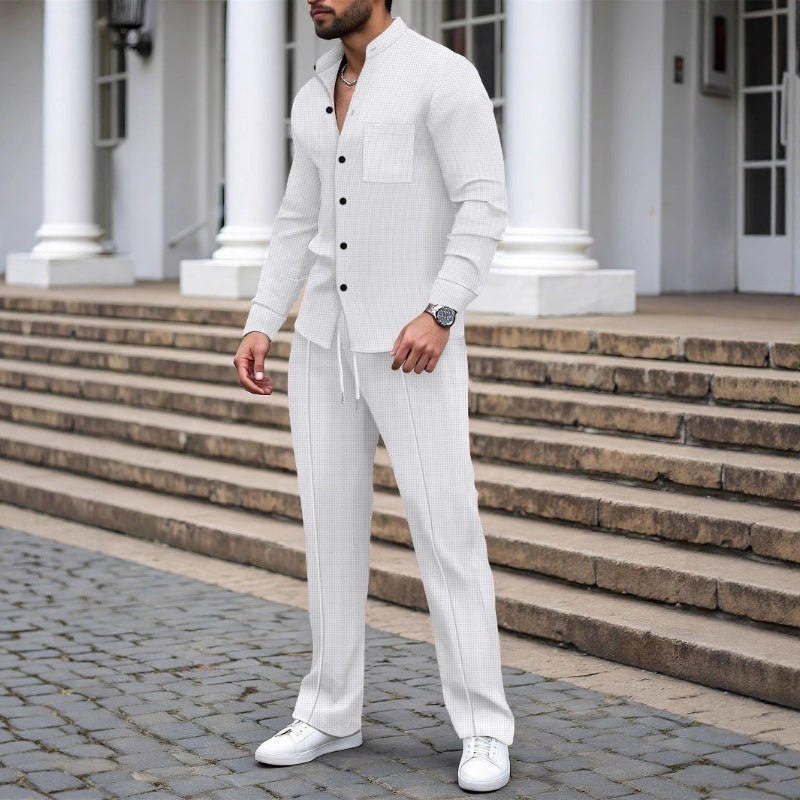 Benos | Casual Waffel Shirt Hosen Set